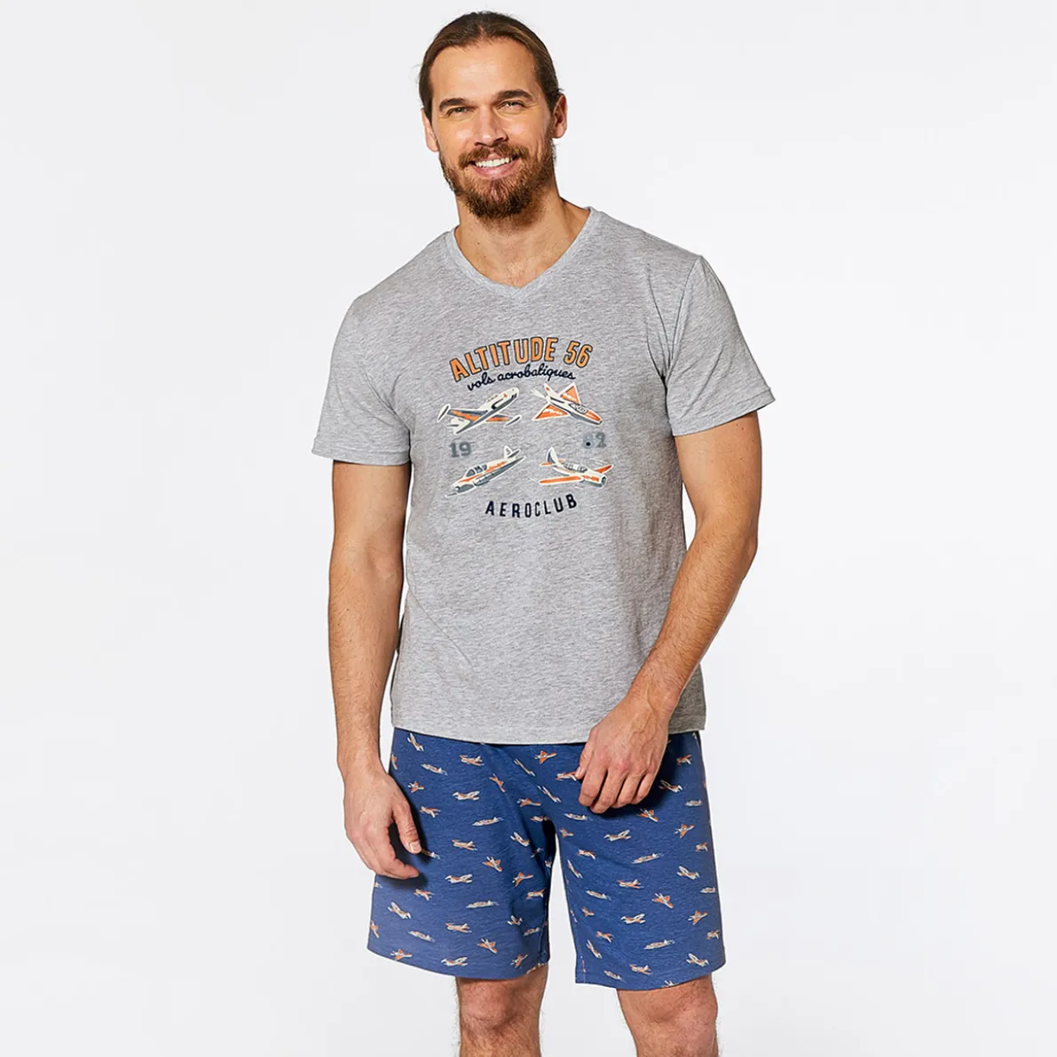 Altitude 56 Pyjama short gris