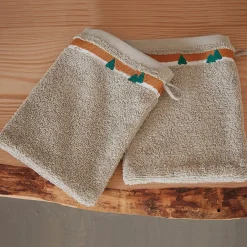 Animaux à la montagne 2 gants de toilette