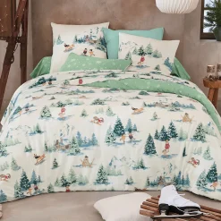 Animaux à la montagne Taie d'oreiller