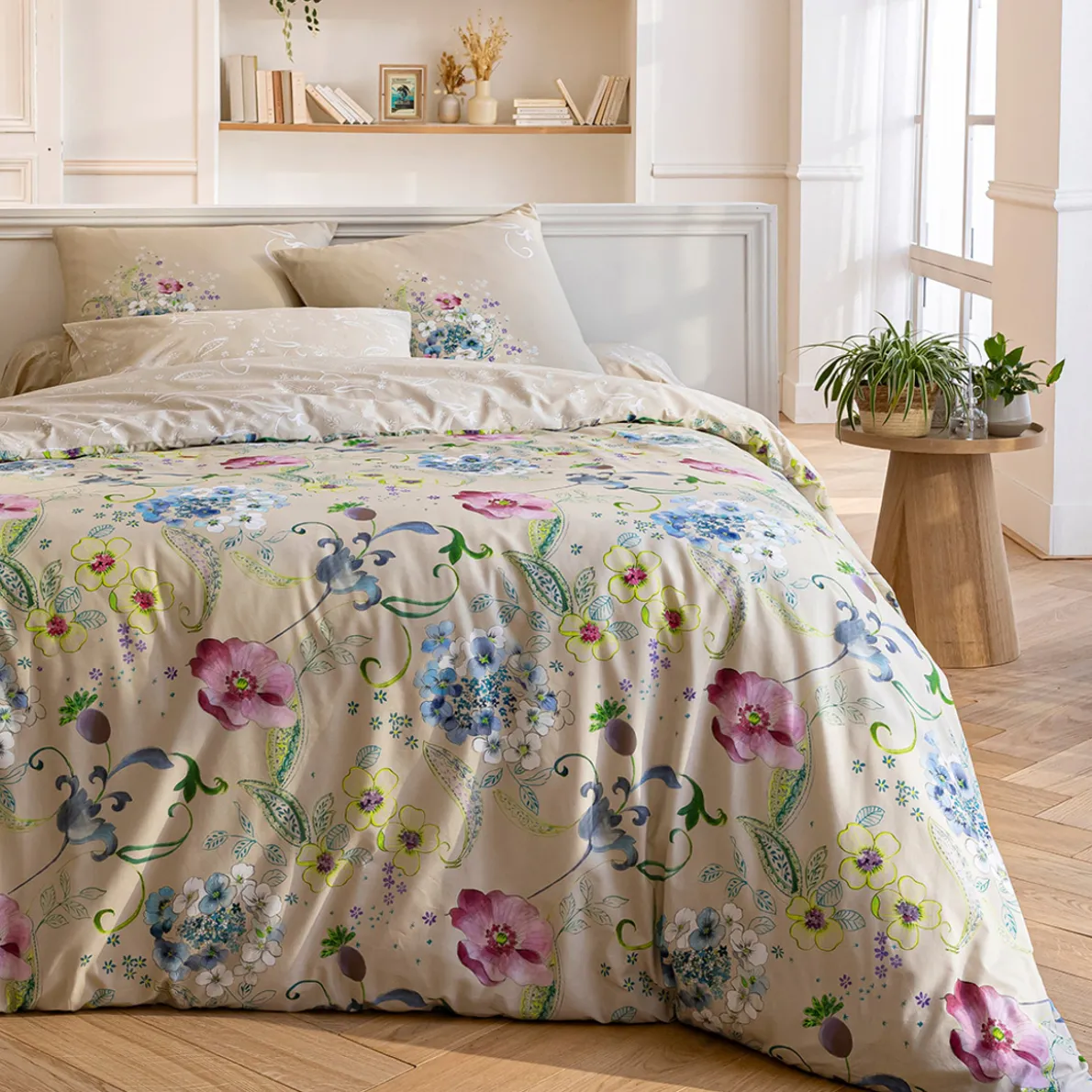 Arabesques et Hortensias Housse de couette