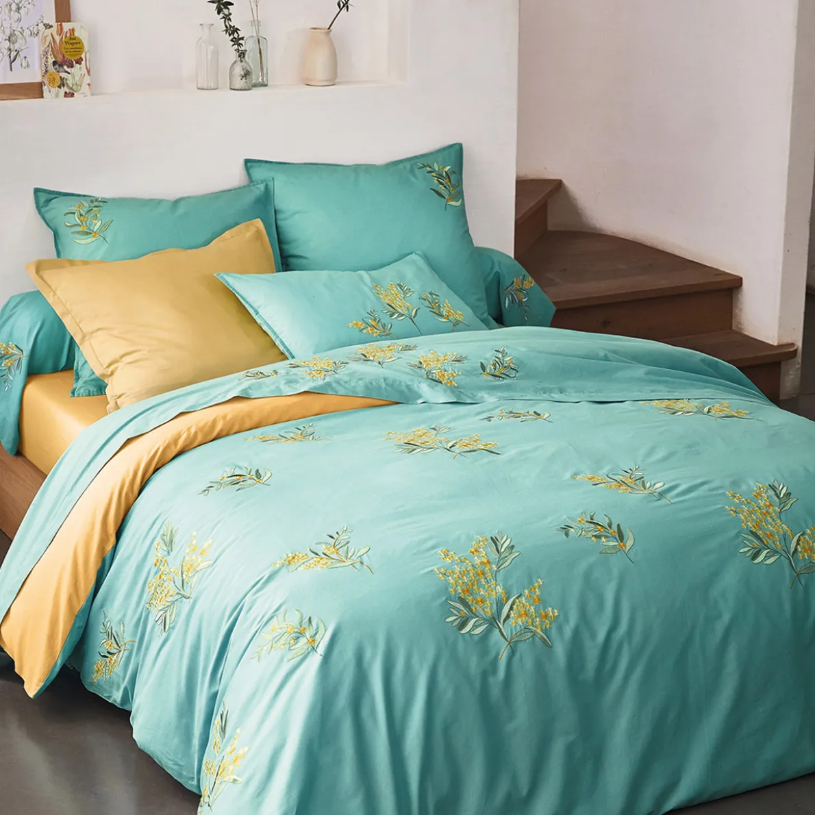 Azur et mimosa Linge de lit
