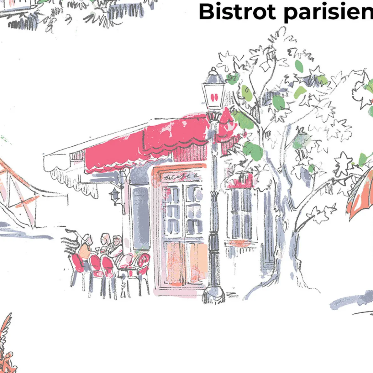 Balade dans Paris Housse de couette