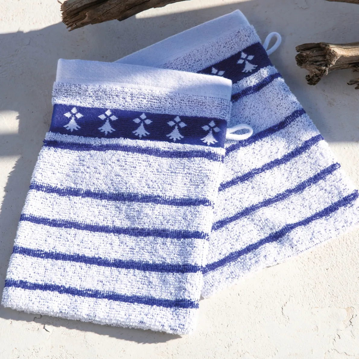 Cap sur la Bretagne 2 gants de toilette
