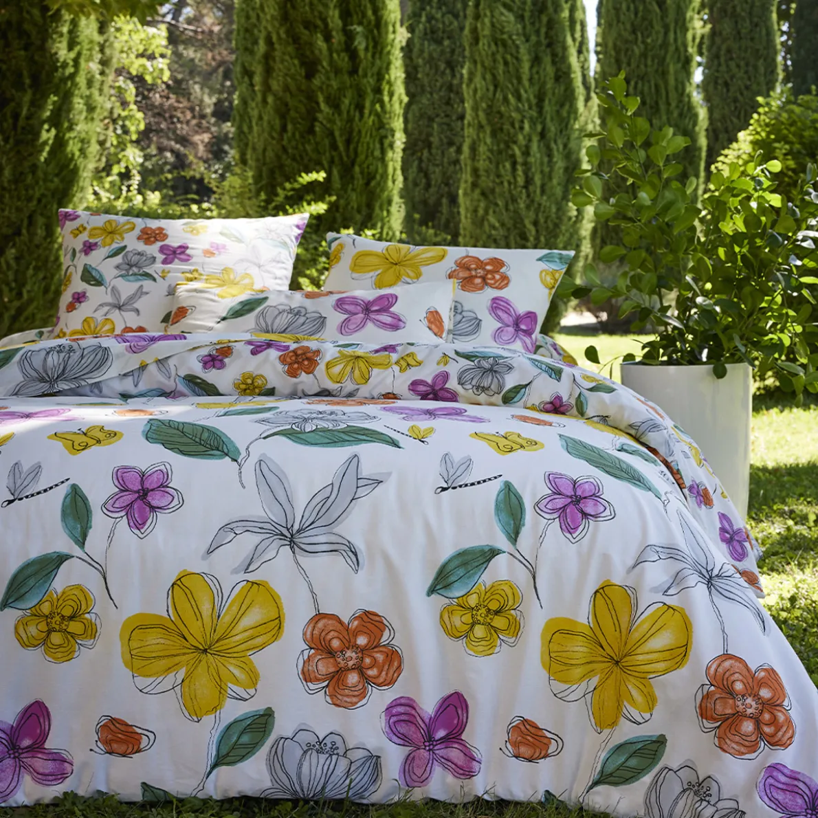 Carnet de fleurs Linge de lit