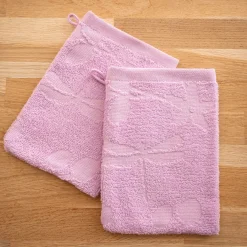 Cascade fleurie 2 gants de toilette