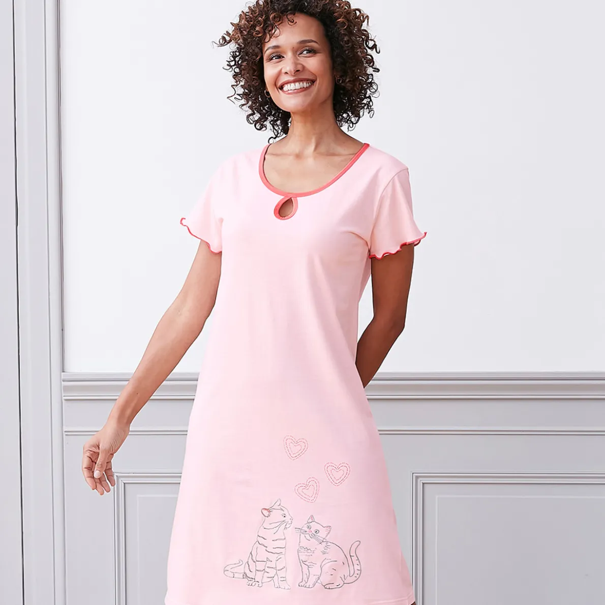 Chats amoureux Chemise de nuit