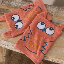 Chouette bambin 2 gants de toilette