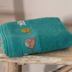 Chouette bambin Serviette de bain ocre doux