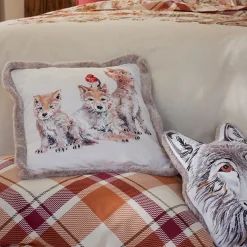 Câlins en forêt Housse de coussin