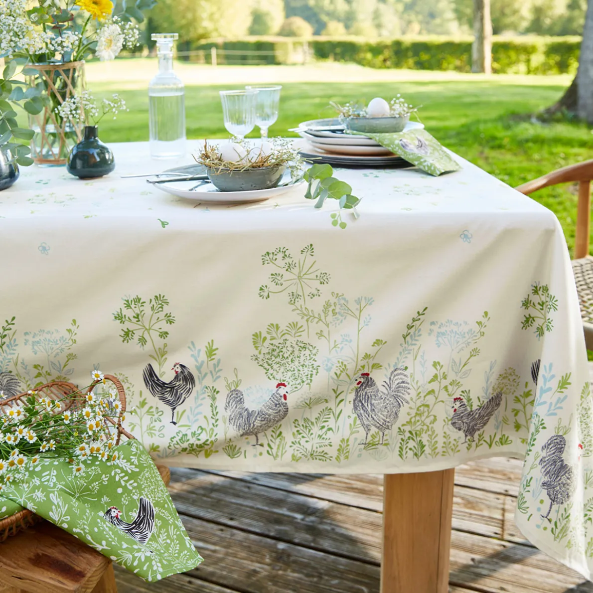 Cocottes en herbe Nappe