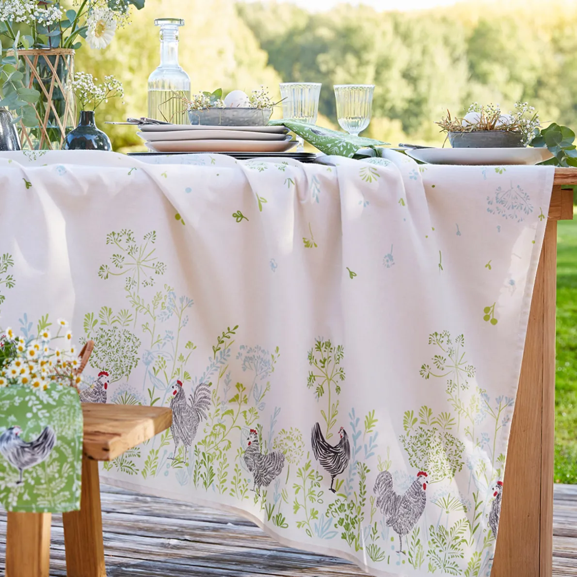 Cocottes en herbe Nappe