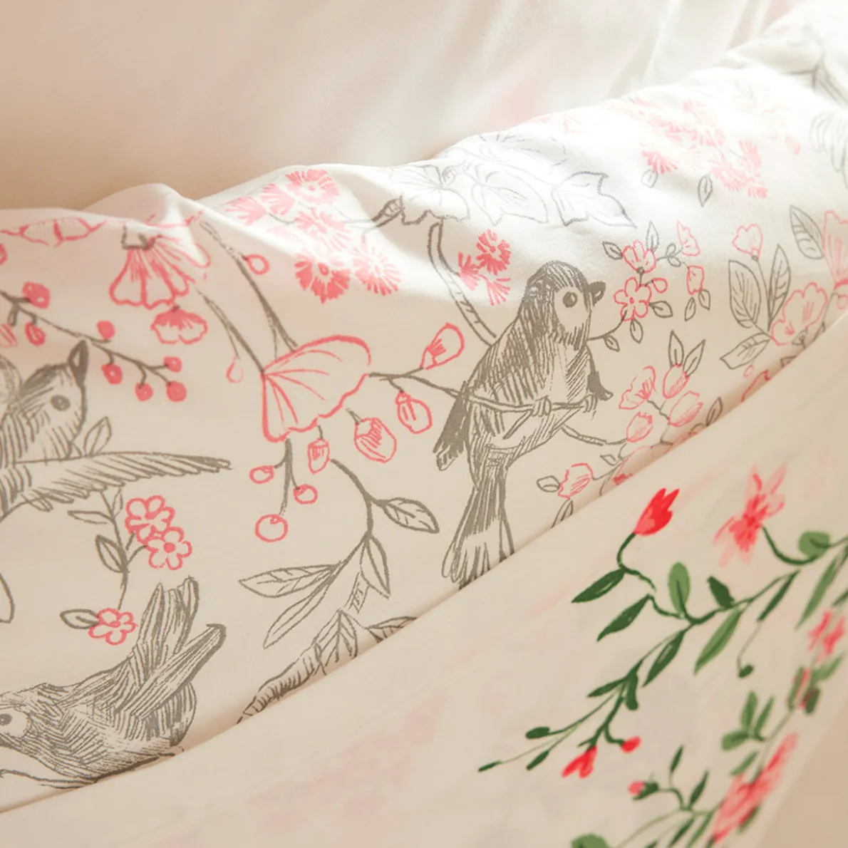 Coeur en fleurs Drap