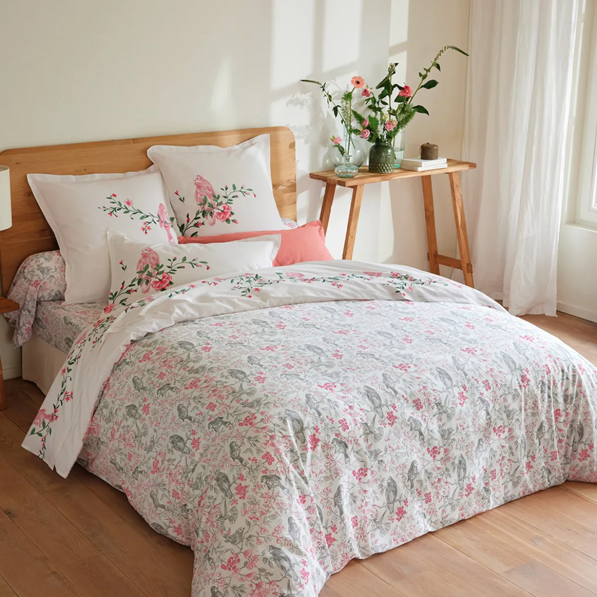 Coeur en fleurs Drap