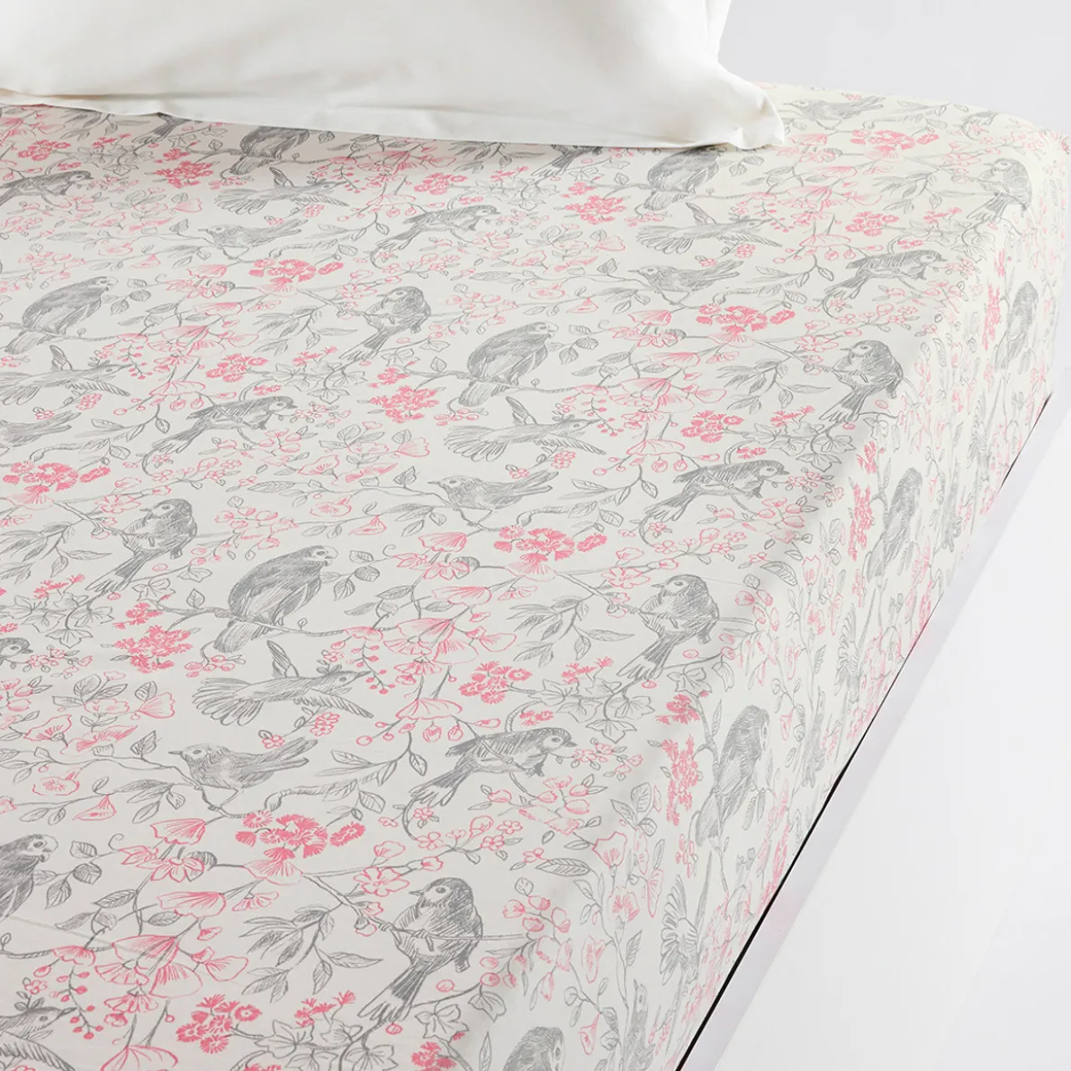 Coeur en fleurs Drap-housse