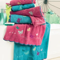 Confettis et papillons Drap de bain