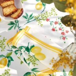 Couleur citron Serviettes de table