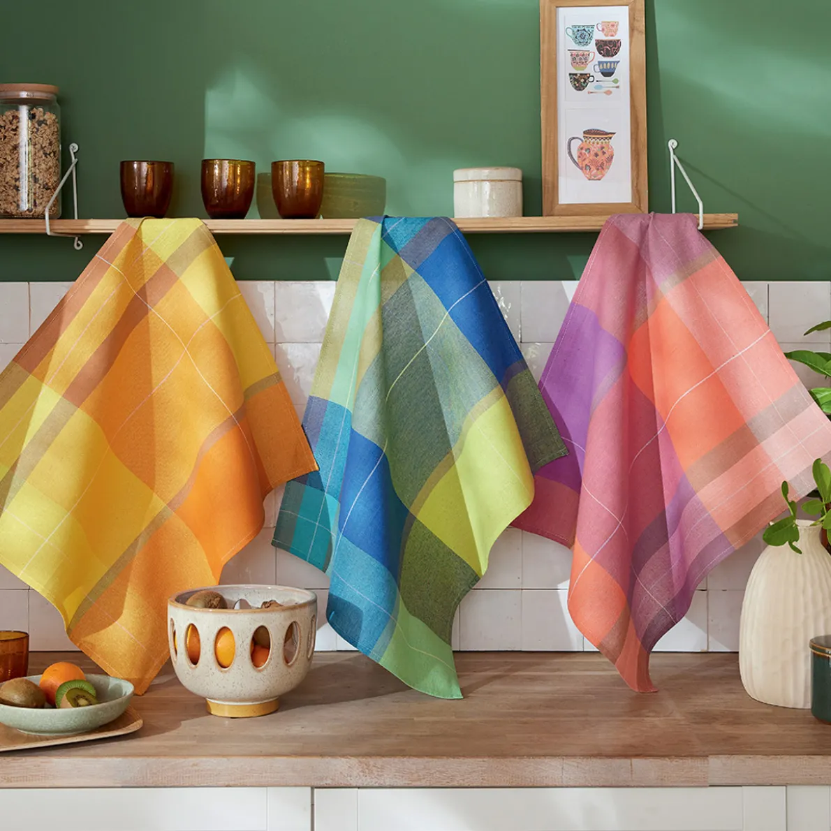 Couleurs antillaises 3 torchons