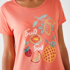 Délices exotiques Maxi t-shirt corail
