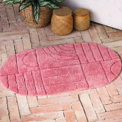 Douce géométrie Tapis de bain tufté