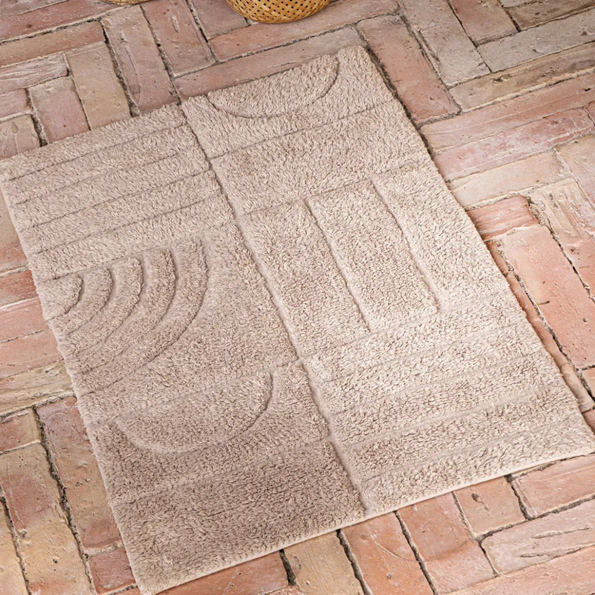 Douce géométrie Tapis de bain tufté