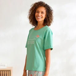 Douces rimes T-shirt vert sauge