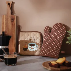 Détente et cappuccino Gant et manique
