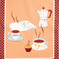 Détente et cappuccino 3 torchons et 3 essuie-mains