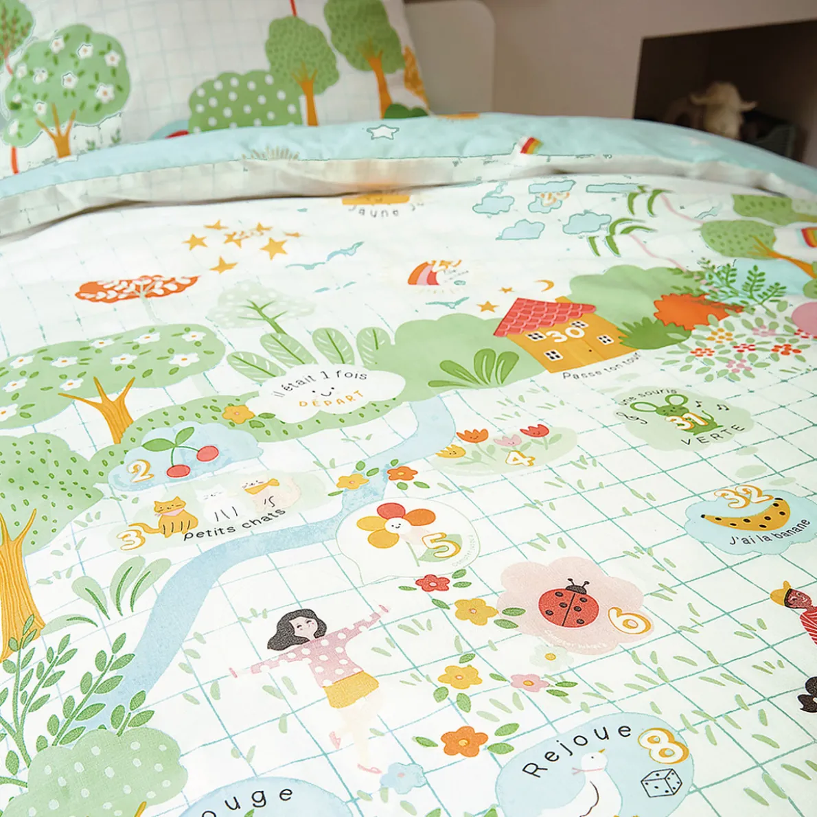 Et si on jouait ensemble Housse de couette et taie d'oreiller