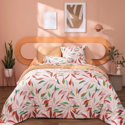 Feuilles à fleurs Linge de lit