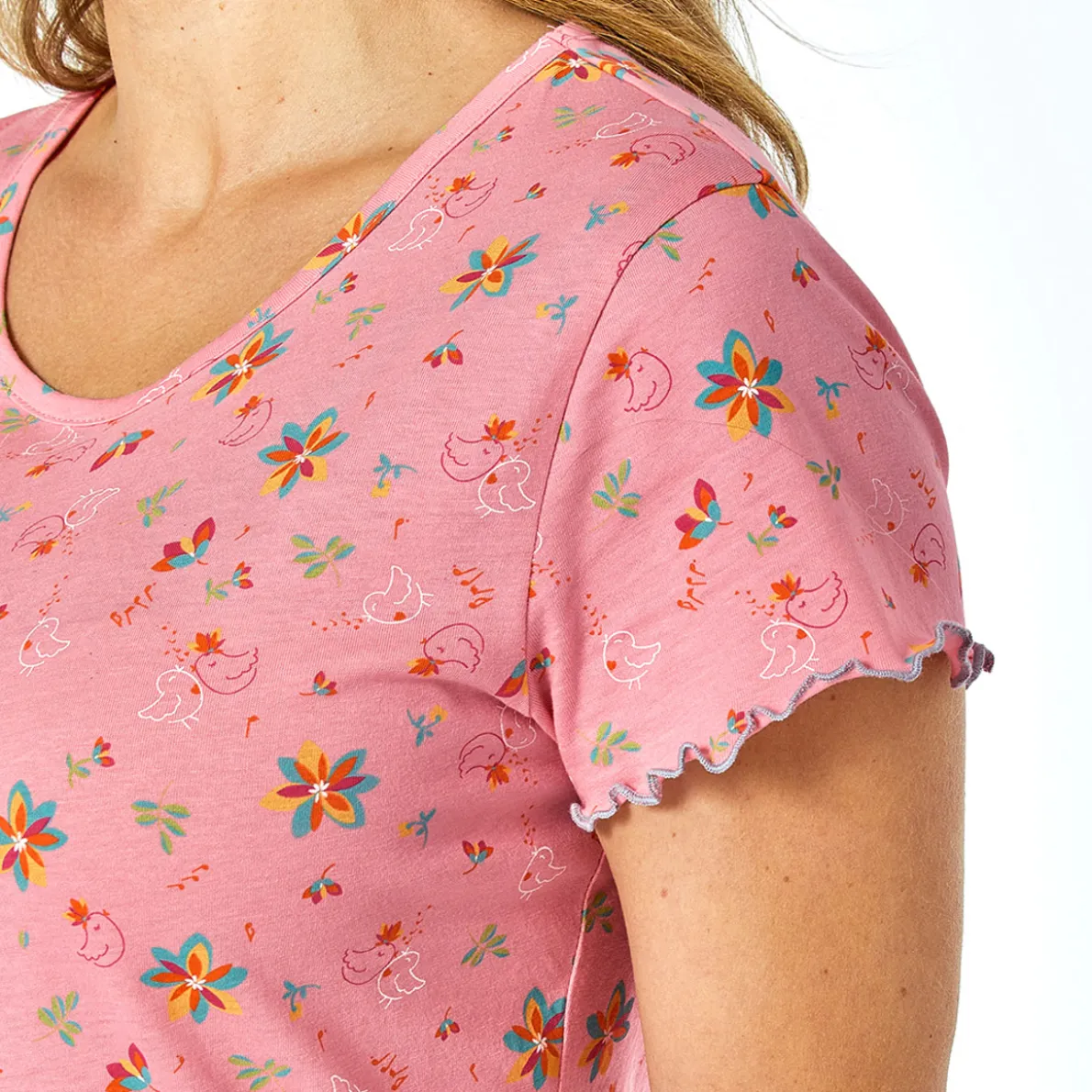 Fleurs de jazz Pyjama rose