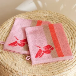 Fleurs de sérénité 2 gants de toilette