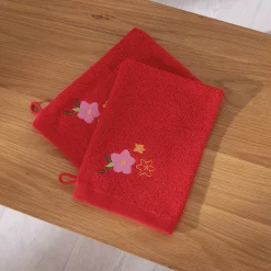Floralia 2 gants de toilette