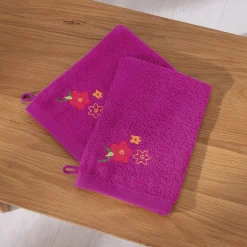 Floralia 2 gants de toilette
