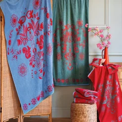 Folk en fleurs Drap de bain