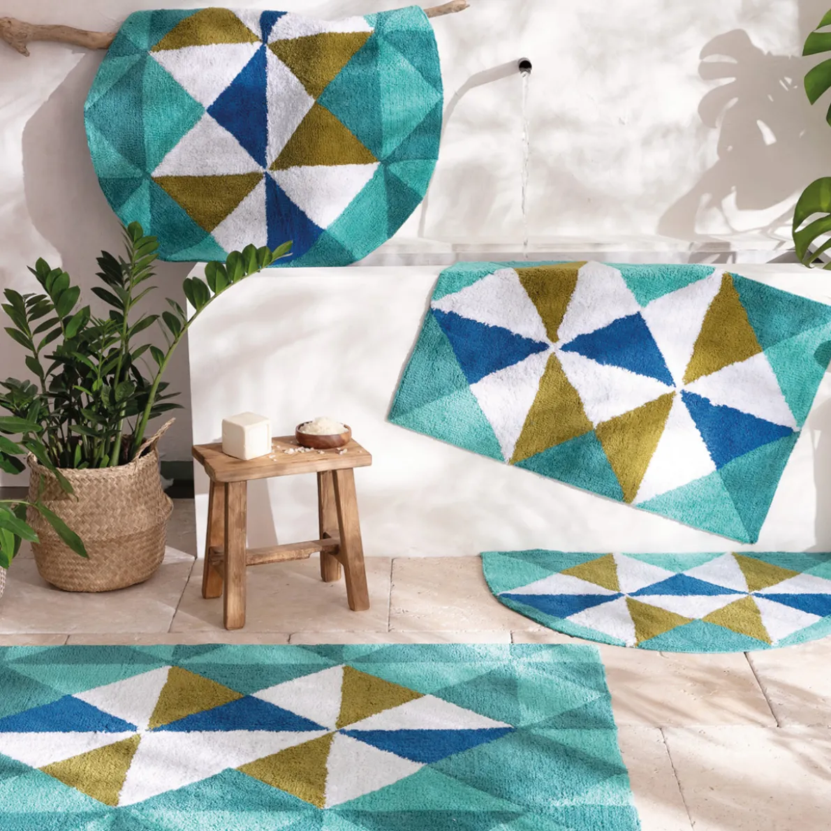 Herbier imaginaire Tapis de bain tufté