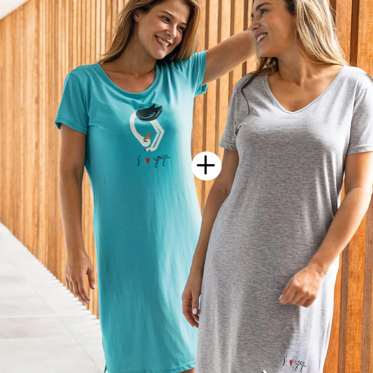 J'aime le yoga 2 maxi t-shirts