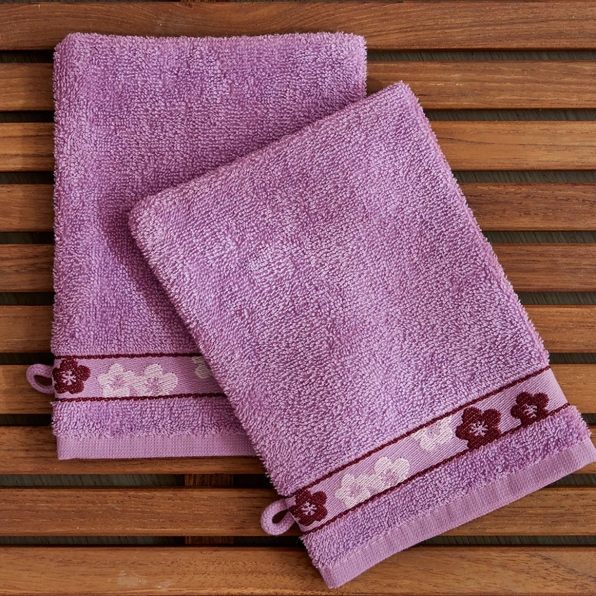 Jardin d'Osaka 2 gants de toilette