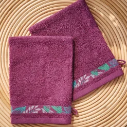 Jardin tropical 2 gants de toilette