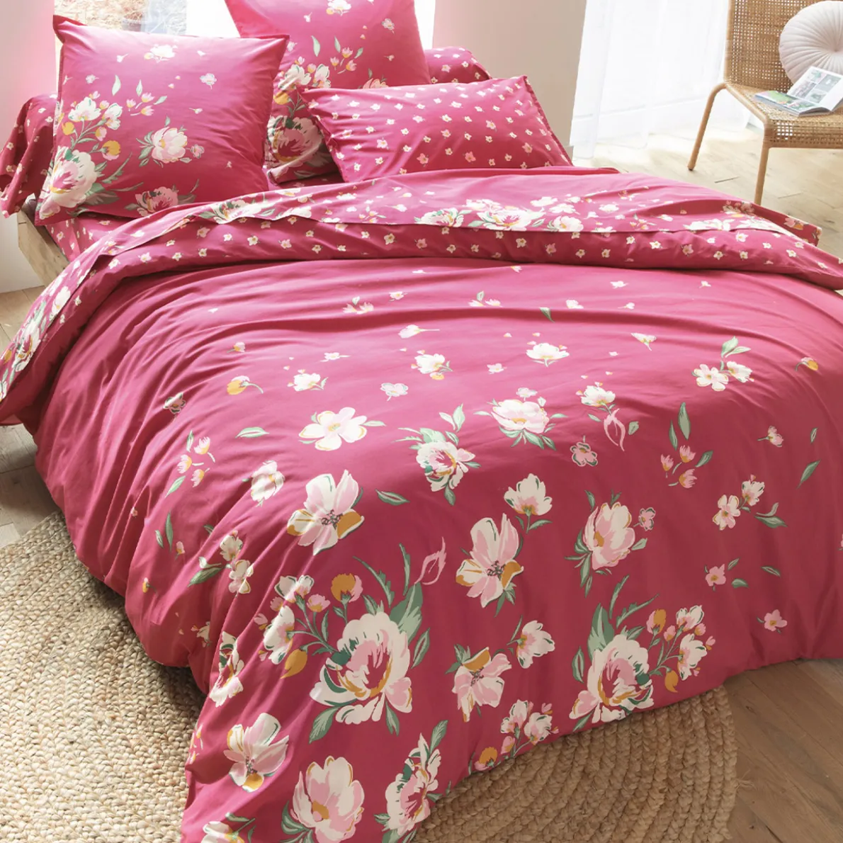 Joie fleurie Housse de couette