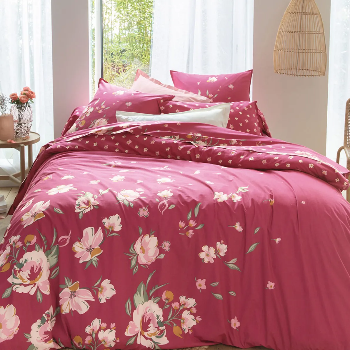 Joie fleurie Housse de couette