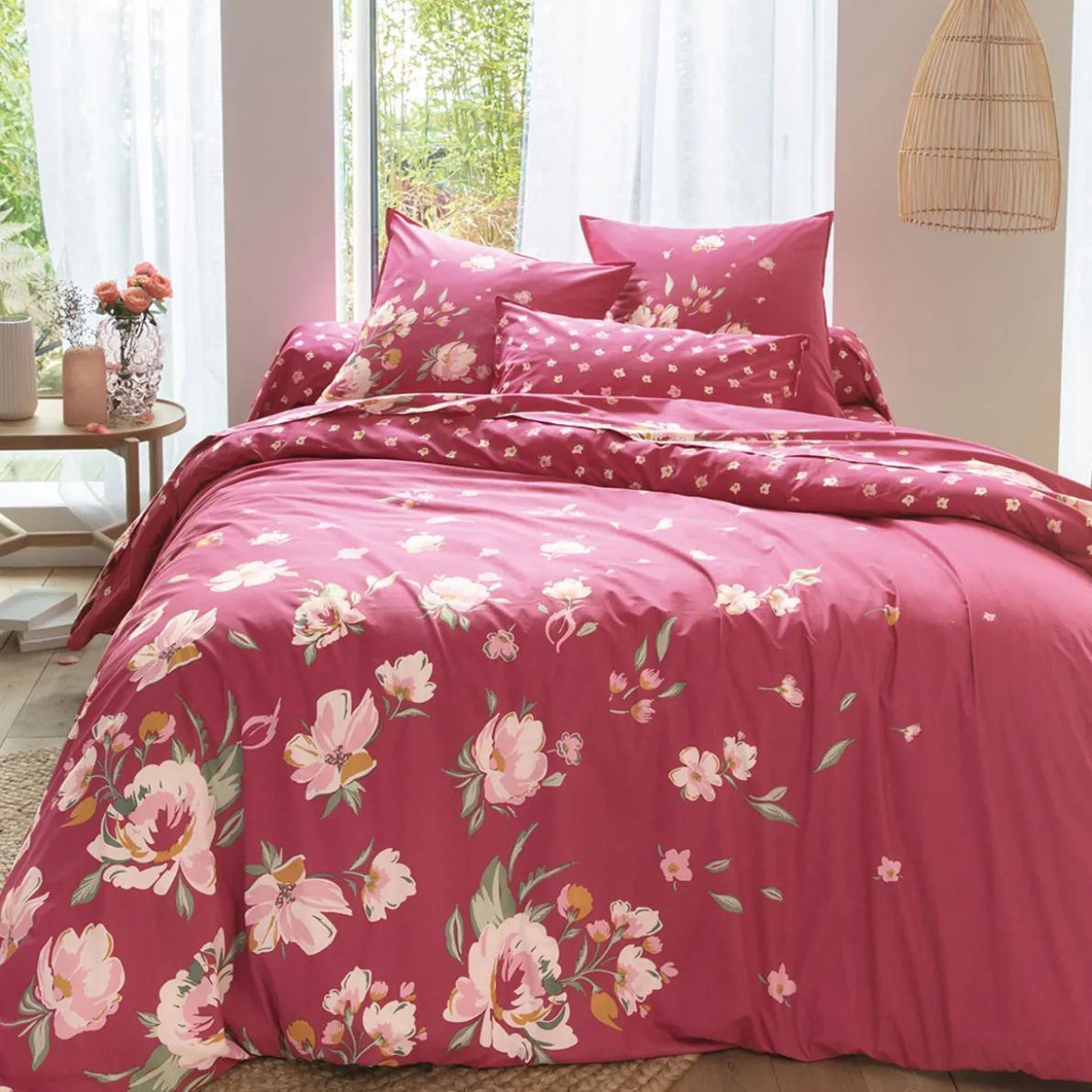Joie fleurie Housse de couette