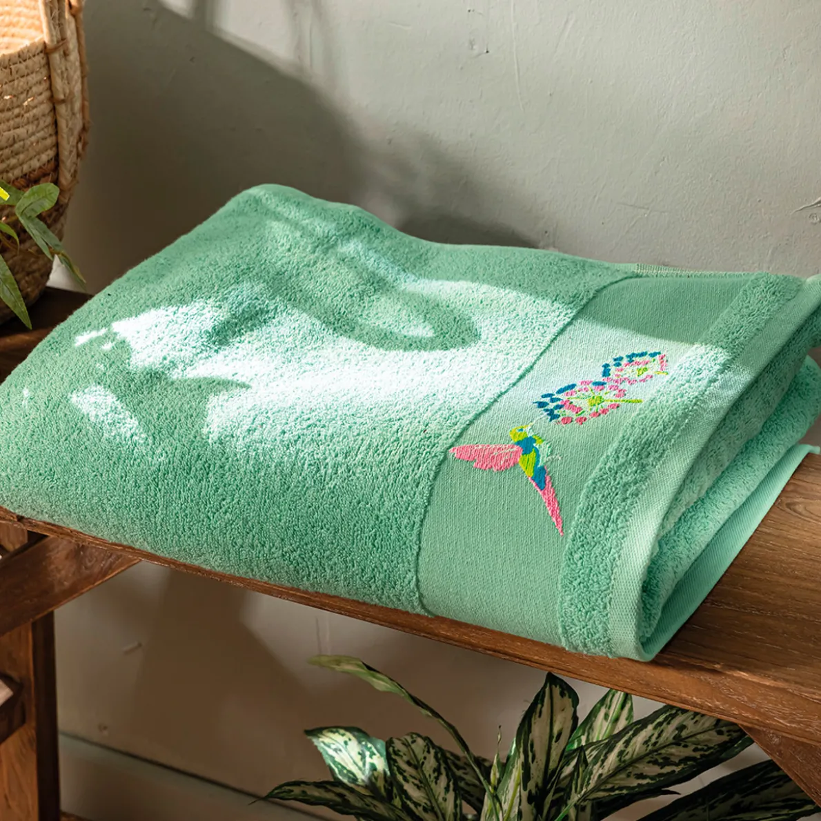 Le jardin du colibri Serviette de bain