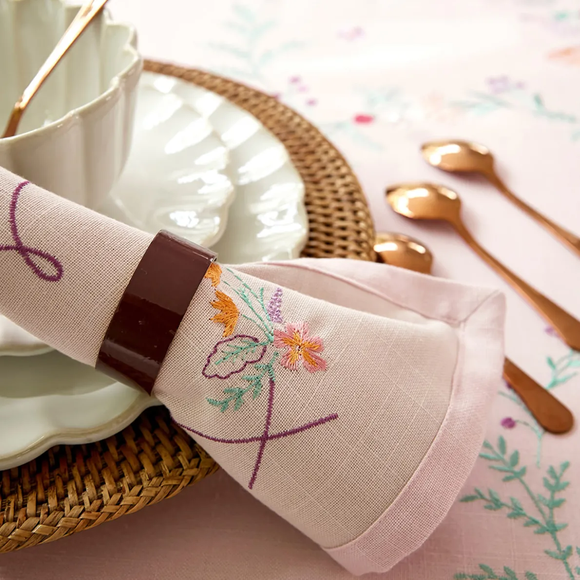 Les colliers de fleurs Serviettes de table
