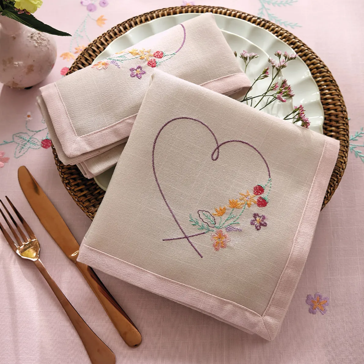 Les colliers de fleurs Serviettes de table