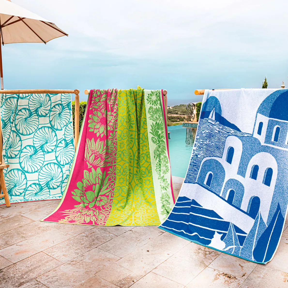 Les couleurs de Corfou Maxi drap de plage