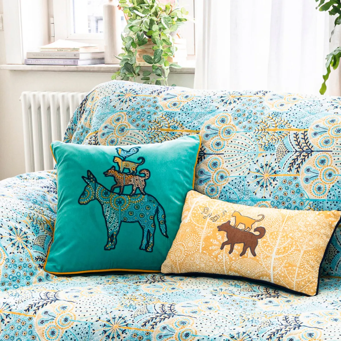 Les musiciens de Brême Housse de coussin âne