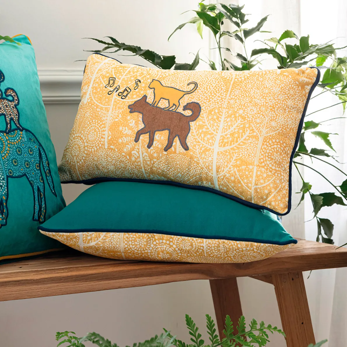 Les musiciens de Brême Housse de coussin