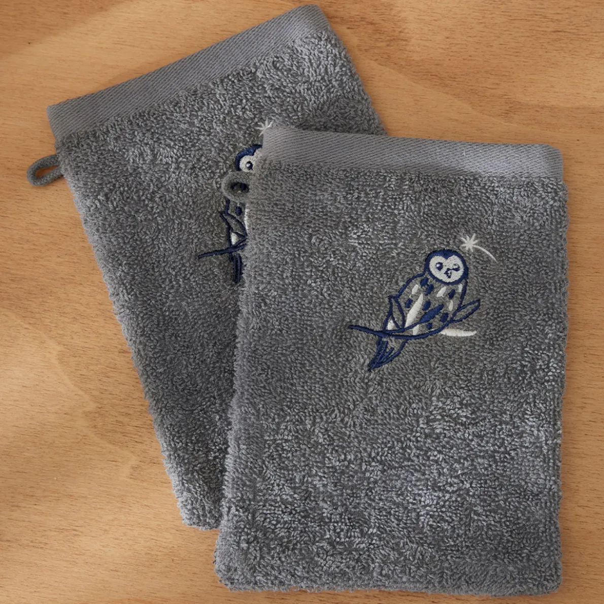 Lune scintillante 2 gants de toilette