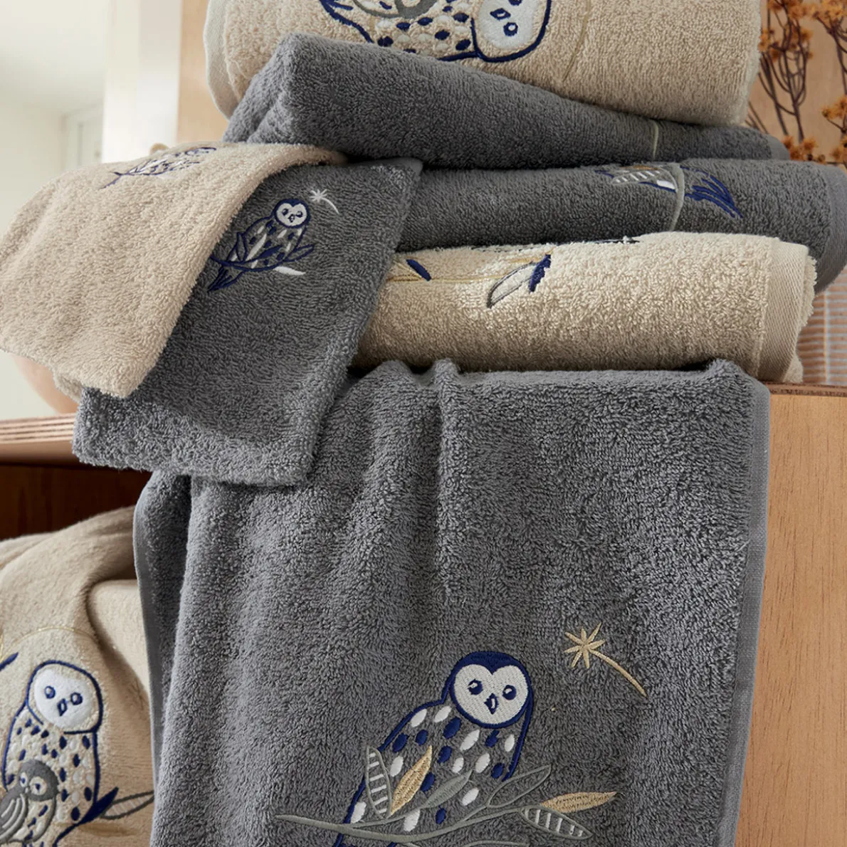 Lune scintillante 2 gants de toilette