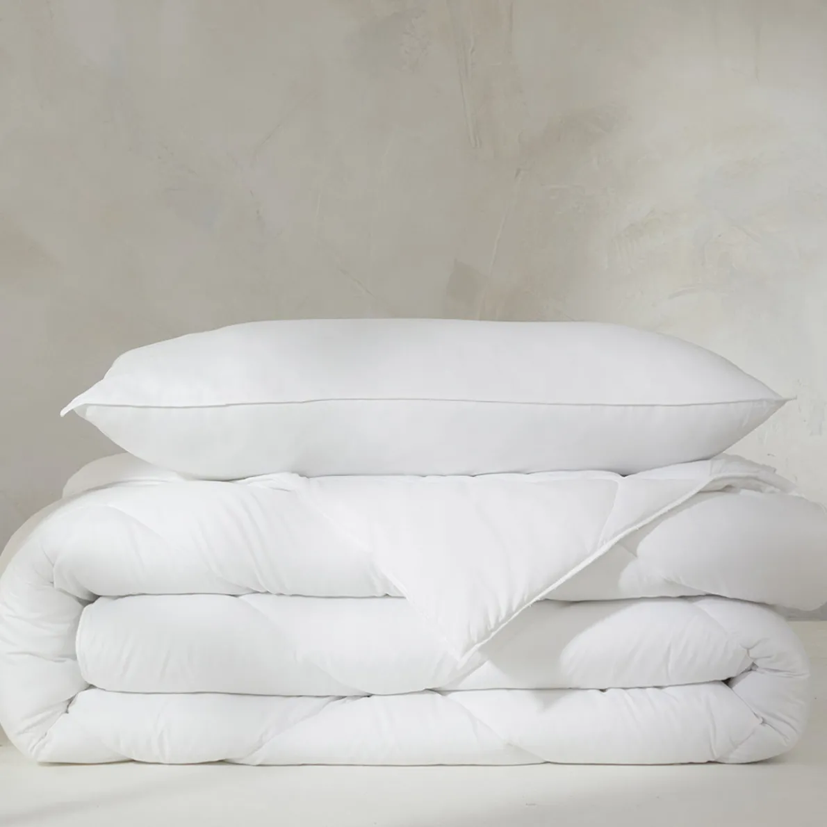 Microfibre 1er prix Couette et oreiller rectangulaire